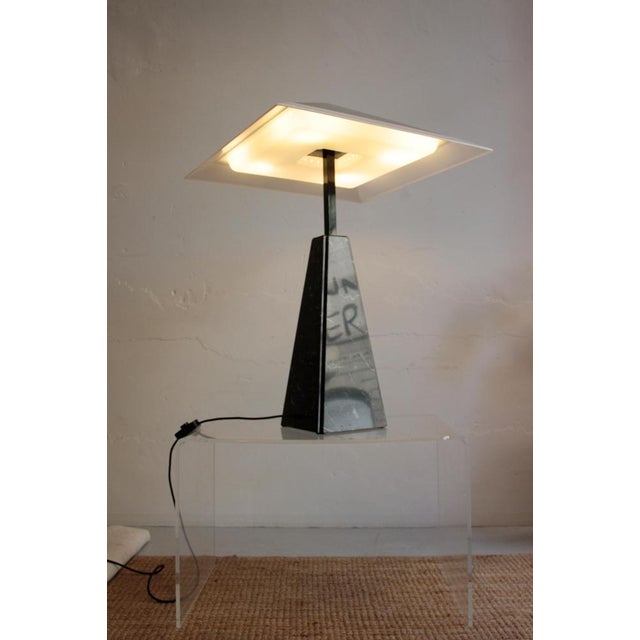 Abat Jour Table Lamp in Black Marble by Cini Boeri for Arteluce, 1970s For Sale - Image 11 of 18