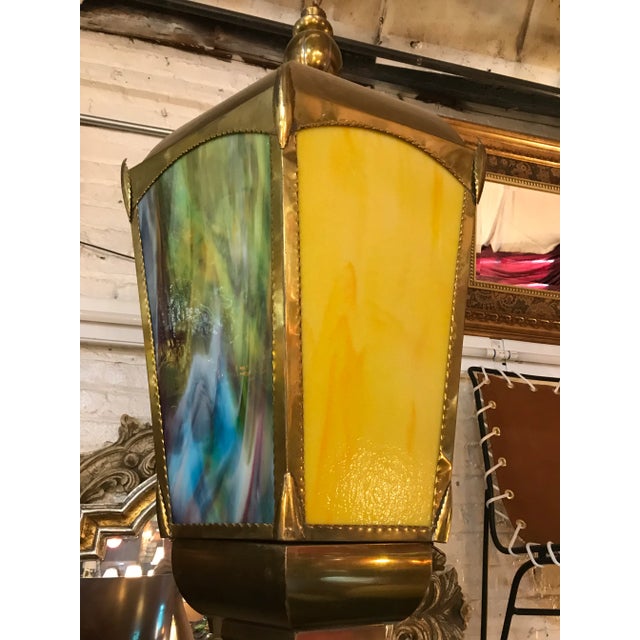 Vintage Moroccan Multicolor Lantern Pendant - Set of 2 For Sale - Image 12 of 13