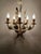 Hollywood Regency Gilded and Cream Rose and Bellflower Chandelier, Italy, 1960s For Sale - Image 15 of 16