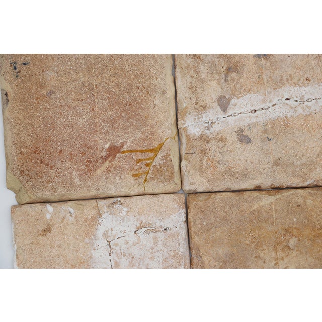 18th Century Set of Four Tiles Blue & White Floral Shapes, Portuguese For Sale - Image 13 of 14