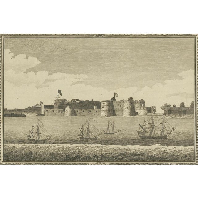 Traditional Antique View of Surat Castle by Millar, 1782 For Sale - Image 3 of 10