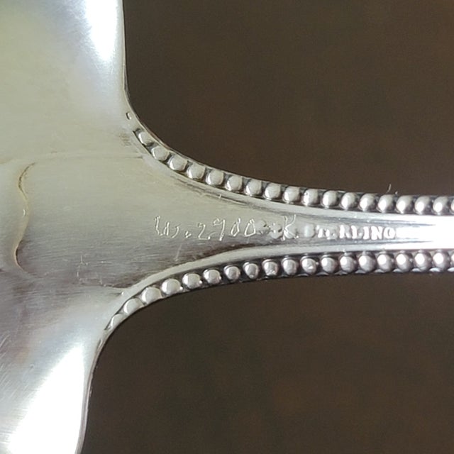 Metal Mid 19th Century Newcastle by Gorham Sterling Silver Saratoga Chip Server 8 7/8" Serving Heirloom For Sale - Image 7 of 8