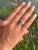 9x7 Mm Oval Cut Blue Topaz Silver Solitaire Ring by Carat&her - Size 7.5 For Sale - Image 4 of 12