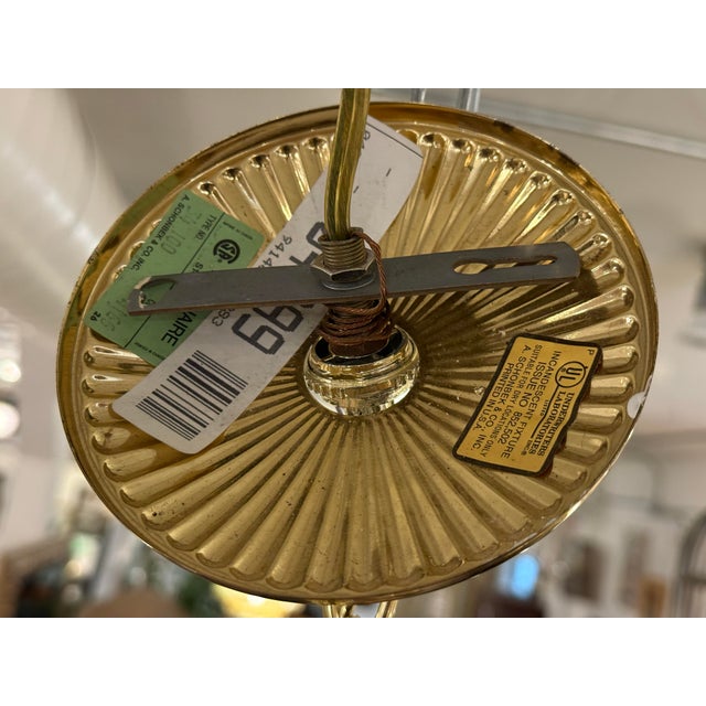 Vintage Brass + Crystal Chandelier For Sale - Image 13 of 14
