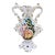 Mid-Century Italian Capodimonte Figural Porcelain Urn Vase With Gold Gilt For Sale