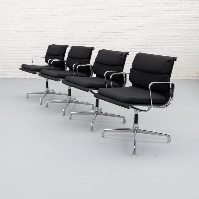 Eames Soft Pad Chair, designed by Charles & Ray Eames in 1969 and produced by Herman Miller, circa 1970s. Featuring a...