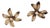 Mid-Century Organically-Shaped Brass Wall or Ceiling Lights, 1970s, Set of 2 For Sale