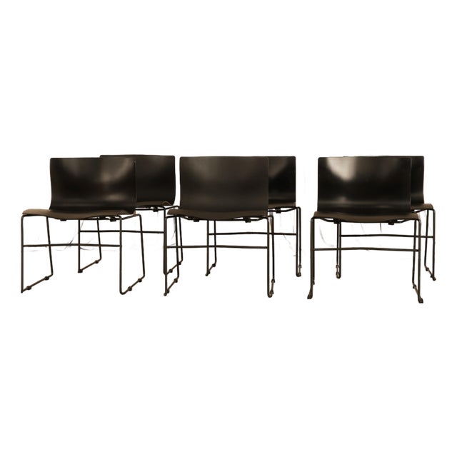 Vintage "Handkerchief" Stacking Chairs by Lella & Massimo Vignelli for Knoll Studio, Usa, 1985 — Set of 6 For Sale