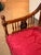 Design Plus Gallery presents an Antique Victorian Settee. The settee has turned wood posts with rounded finials, curved...