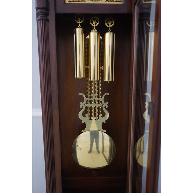 Ethan Allen Mahogany Tall Case Grandfather Clock For Sale In Philadelphia - Image 6 of 12