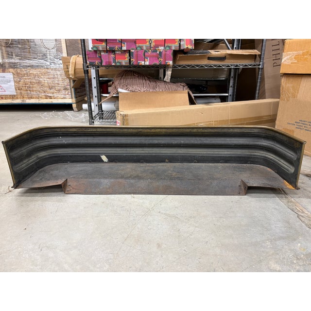 Brass Antique Brass Regency Fireplace Fender For Sale - Image 8 of 11
