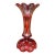 Antique Bohemian Ruby Cut Crystal Mantle Vase For Sale