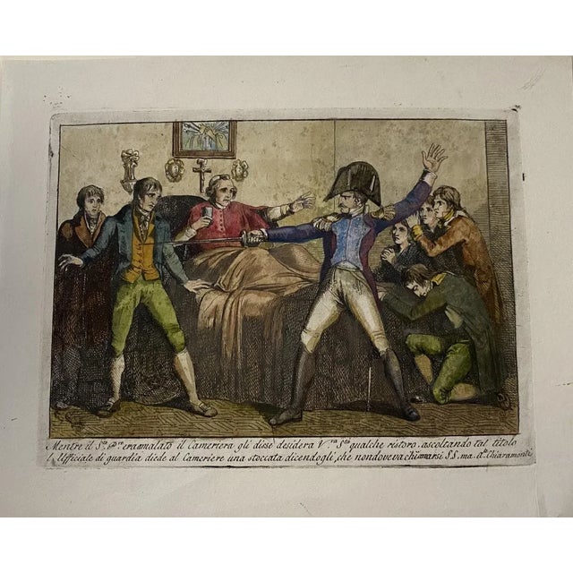 Scene D"Armi In Vatican is a precious hand-colored etching by Bartolomeo Pinelli. The inscriptions Appears at the bottom,...