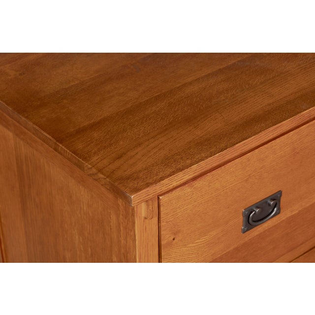 Mission Mission Oak 2 Drawer Lateral File Cabinet - Michael's Cherry Stain For Sale - Image 3 of 11