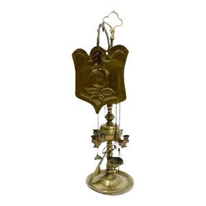 Small Early 19th Century Brass Lucerne Oil Lamp