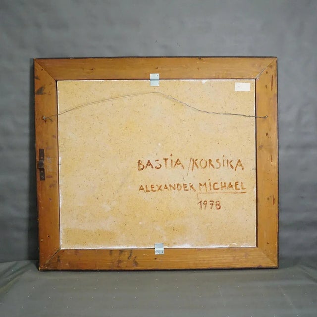 1970s Alexander Michael Oil Painting – Bastia, Corsica, 1978 For Sale - Image 5 of 6