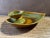 Green Mid Century Modern Chip & Dip Green Leaf Glazed Ceramic Bowl. Circa 1960s For Sale - Image 8 of 13