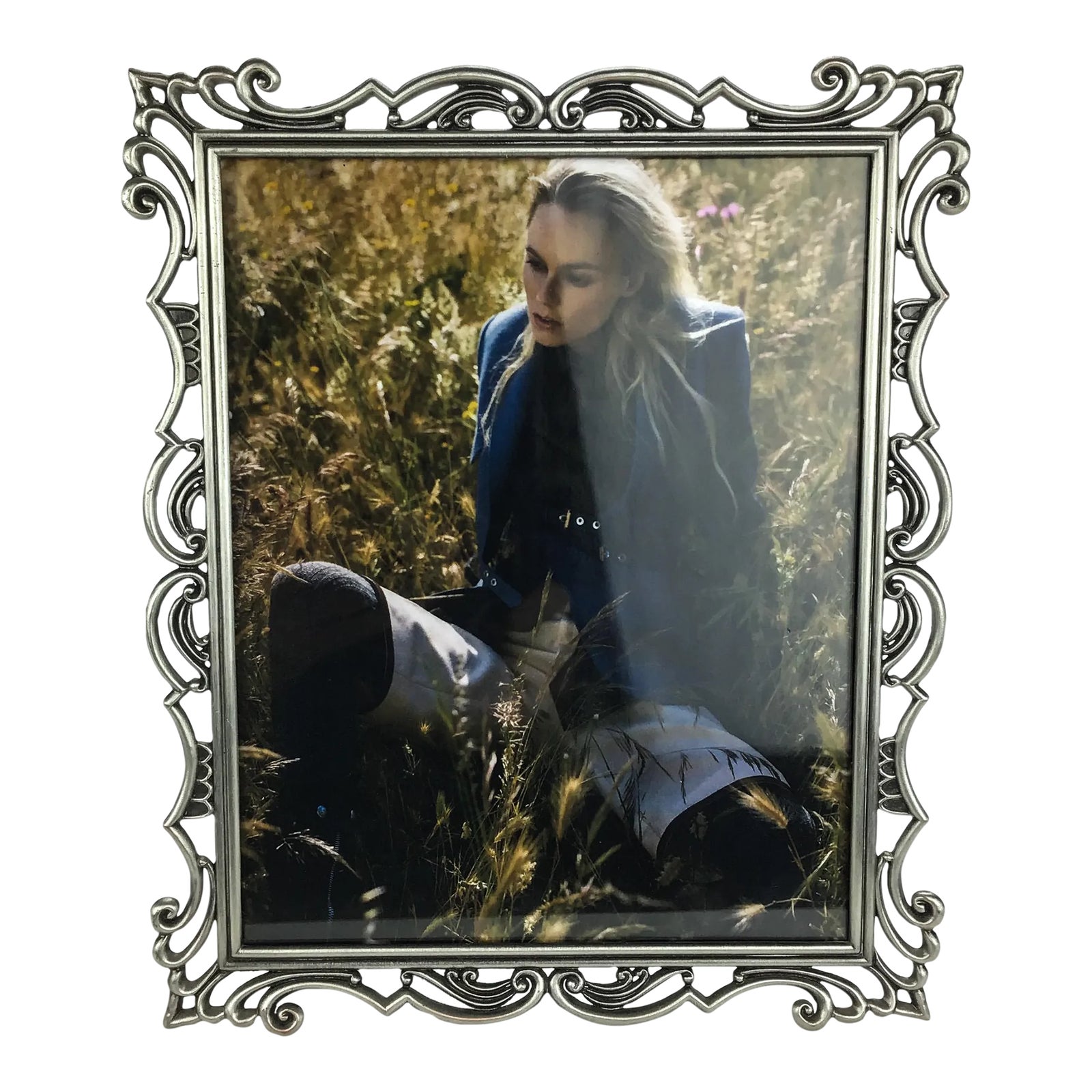 Vintage Metal Art Deco Design Photo Frame 8 X 10 Chairish