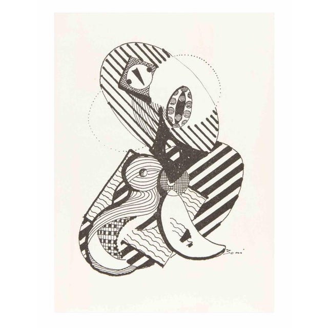 after Paolo Boni, Metaux, 1987, Woodcut For Sale - Image 3 of 3