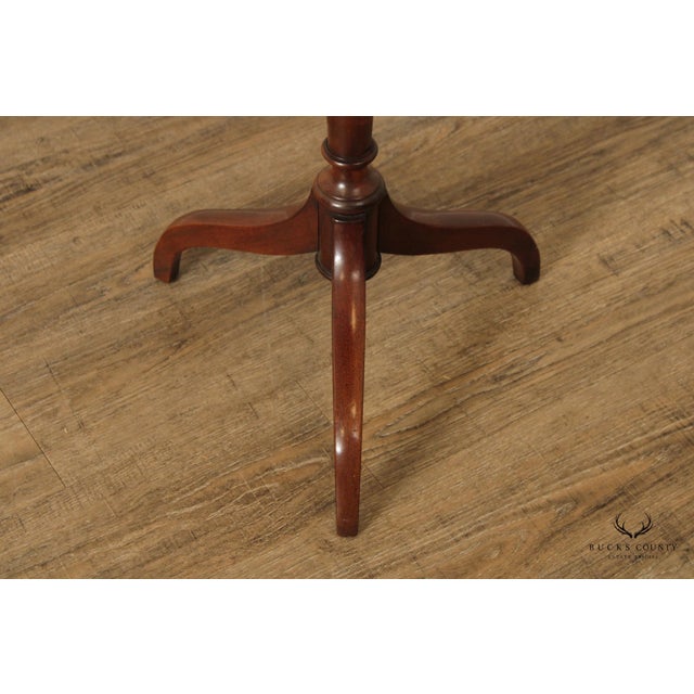 Colonial Revival Mahogany Octagonal Candlestand For Sale - Image 9 of 13