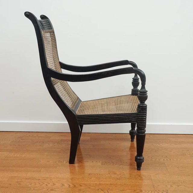 Early 19th Century Ebony Carved Grandfather Shell Mark Chair For Sale - Image 13 of 17