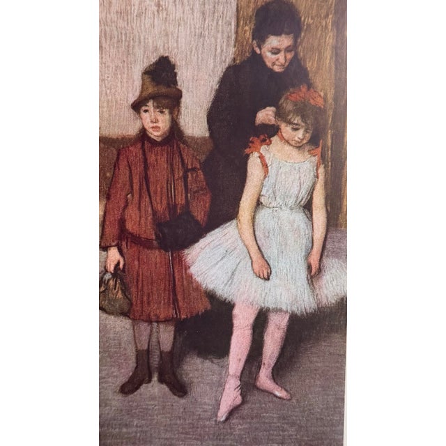 Vintage print of Edgar Degas’ famous painting “The Mante Family” from about 1889. This unframed print was published on...