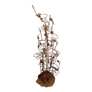 Wrought Iron Sculpture/ Wine Rack for 16 Bottles For Sale