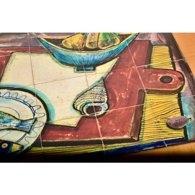 Tile Top Maple Dining Table, France, Circa 1950s For Sale - Image 11 of 13