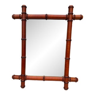 French Faux Bamboo Mirror, Circa 1900 For Sale