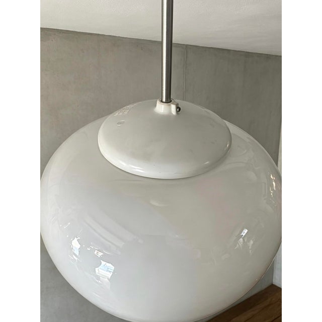 Large Czech Opaline Pendant Light by Napako, 1960s For Sale - Image 9 of 10