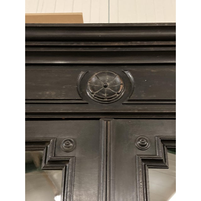 Napoleon III Bookcase in Blackened Pear Wood For Sale - Image 5 of 17