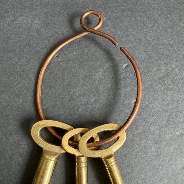 Vintage Brass Decorative Skeleton Keys For Sale - Image 4 of 8