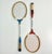 This is a fun vintage decor choice for a game room or cabana. These are a pair of Mid-Century Badminton Rackets. They are...