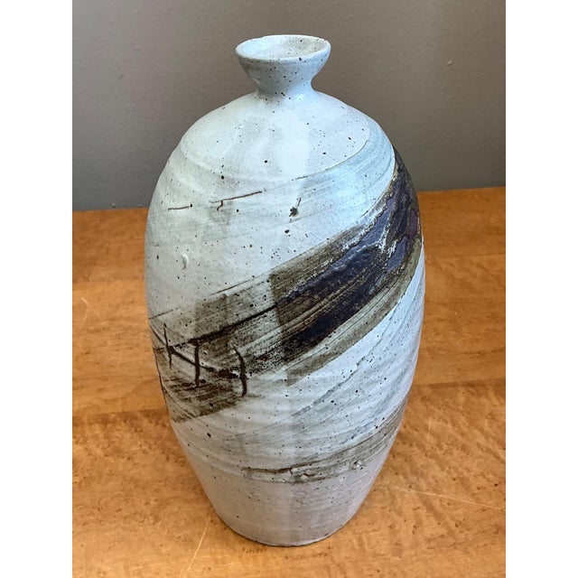 Ceramic Vintage Handcrafted Abstract Ceramic Vase For Sale - Image 7 of 16