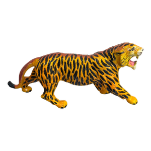 Hand-Painted Cast Iron Tiger Figurine