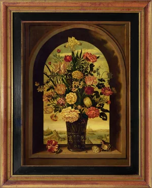 Still Life, Oil on Canvas, Framed