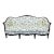Charming Vintage 3-Seat Sofa With Floral Upholstery and Carved Wood Frame For Sale