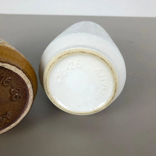 Vintage Pottery Fat Lava Glazed Vases from Scheurich, Germany, 1970s, Set of 2 For Sale - Image 18 of 18