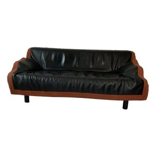 Postmodern Leather Sindbad Sofa by Vico Magistretti for Cassina, 1980s For Sale
