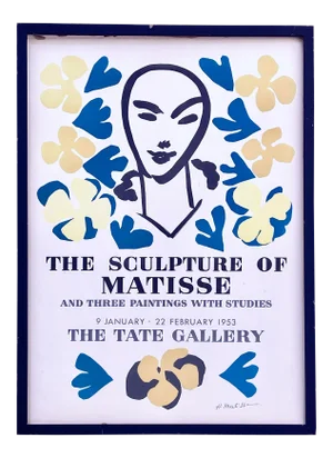 1950s Matisse Tate Gallery Exhibition Poster, Framed