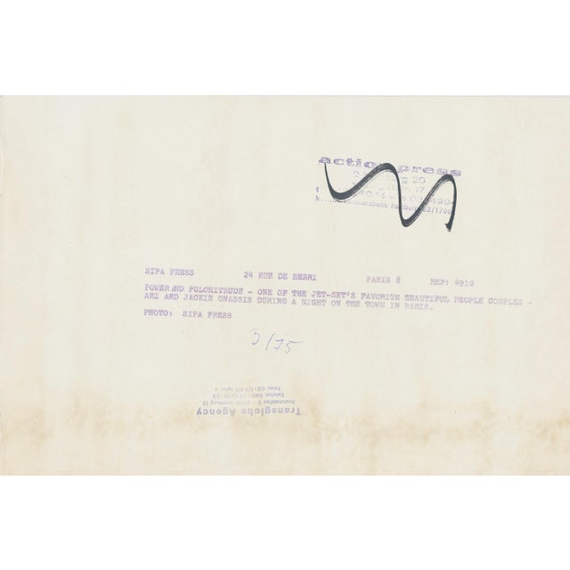 Ari and Jackie Onassis, Paris, Black and White Photograph, 1970s For Sale - Image 3 of 4