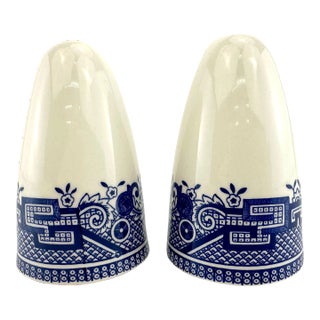 1950s Churchill of England Blue and White Salt and Pepper Shakers- a Pair For Sale