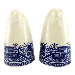 1950s Churchill of England Blue and White Salt and Pepper Shakers- a Pair For Sale