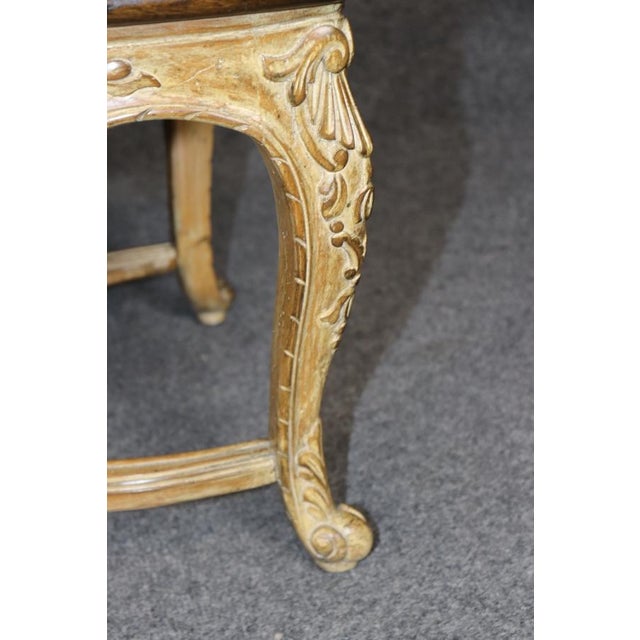French Paint Decorated French Louis XV Style Window Bench or Coffee Table For Sale - Image 3 of 11