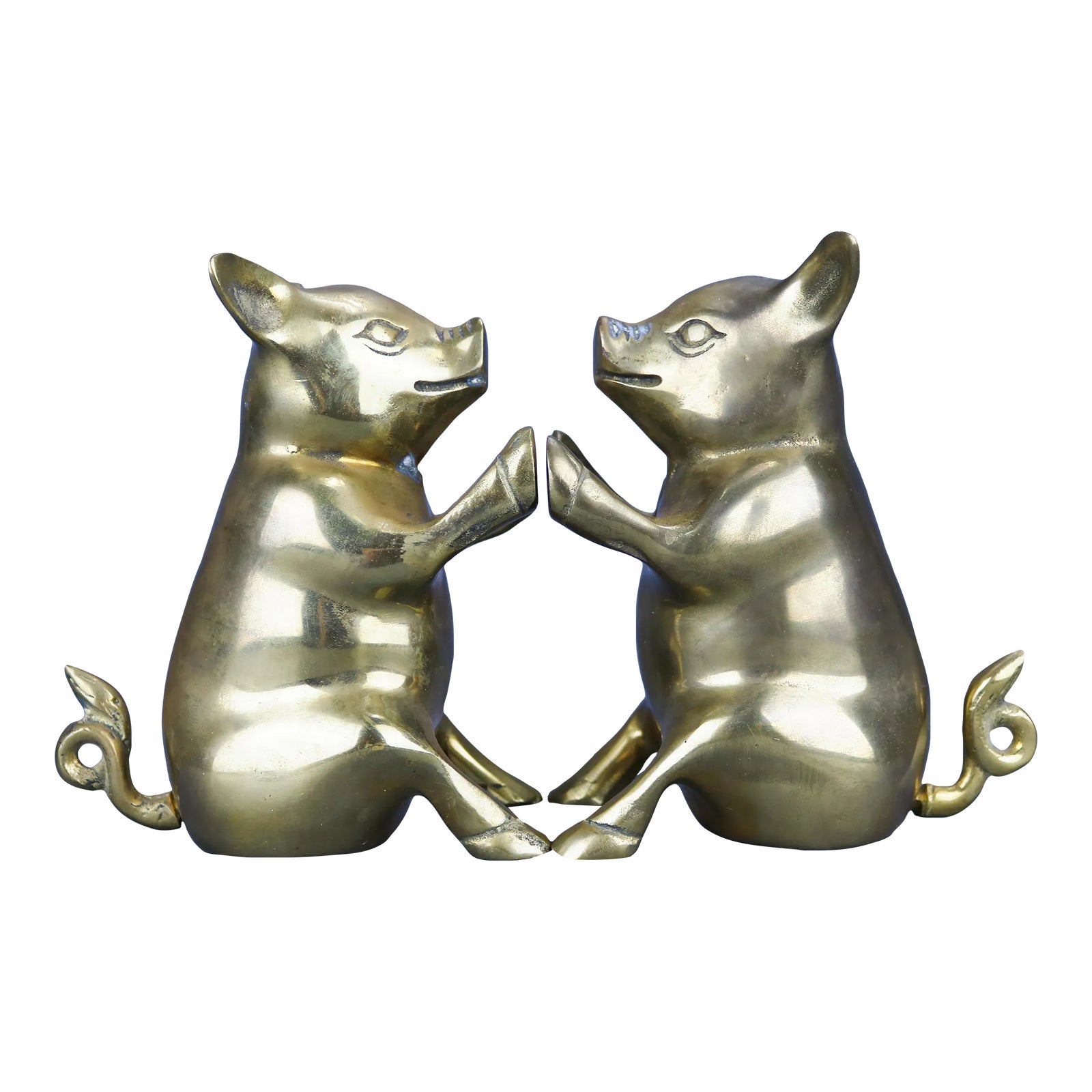 mid-century-solid-brass-pig-