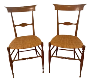 Pair of Italian Campanino Chairs by Giuseppe Geatano Descalzi 1807