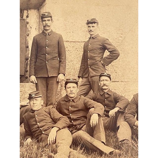 Union Civil War Photo 11 L-2 Officers & Dog Possibly Richmond Prisons In Situ For Sale - Image 11 of 12