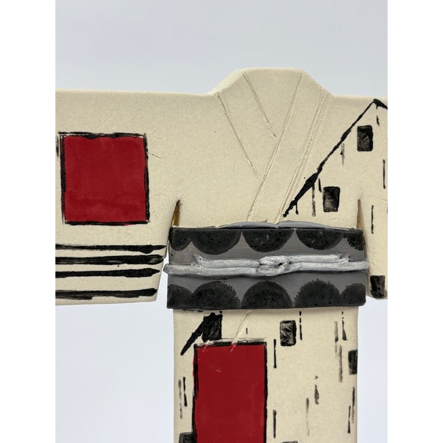 One of a Kind Japanese Kimono Ceramic Sculpture For Sale - Image 4 of 7