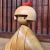 Cute vintage kokeshi: 'Bamboo Girl'. Unique stylized design with the body and base made of bamboo. Dimensions: height 23...