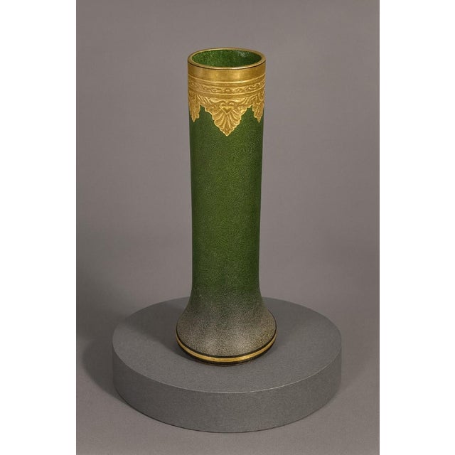 Art Nouveau Vase with Gilt Brass For Sale - Image 3 of 3
